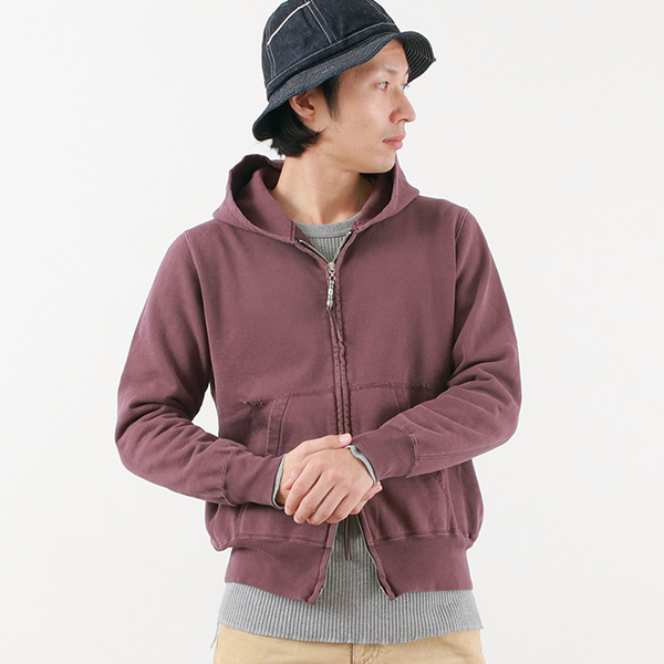 REMI RELIEF(レミレリーフ) カラー別注 スペシャルリメイク 裏毛 ジップパーカー