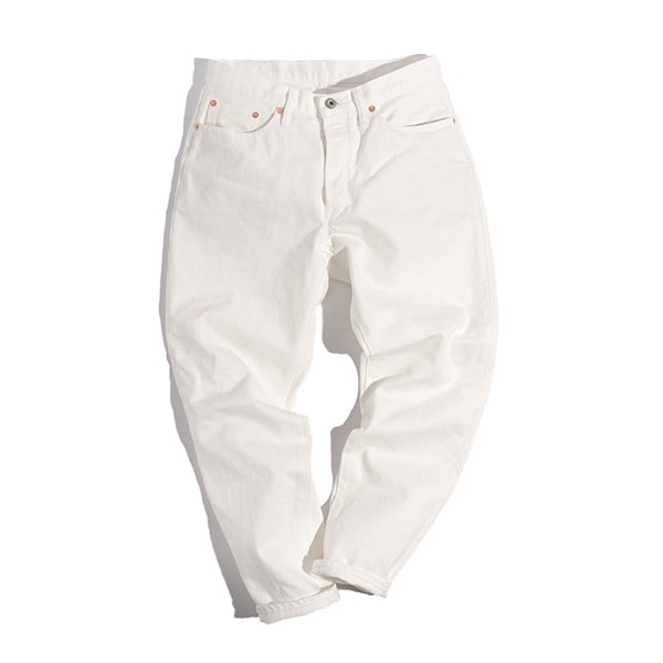 SANCA（サンカ） ホワイト デニム テーパード 5Pパンツ