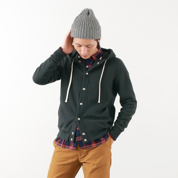 FELCO（フェルコ） インバースウィーブ スナップボタン パーカー