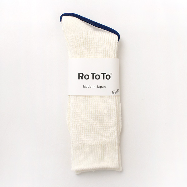 ROTOTO（ロトト） R1211 和紙 リブ ソックス